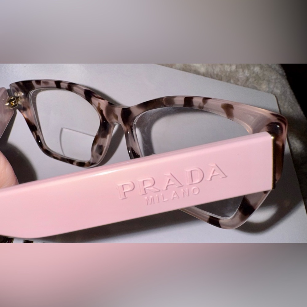 Prada eyeglass frames in orchid tortoise. Gently and rarely used. +Case/cloth - Picture 12 of 16